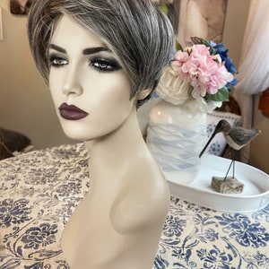 Sunny Gray Wig White Wig Short Salt And Pepper Grey Wig Medical Wig Chic Style Dorothy Zbornak Vibes