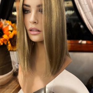 Sutton Custom Estetica Wig Alopecia Mono Top Chemotherapy Lots of Layers Side Bangs Highlights R12/26CHM Wig Hair Loss Wig