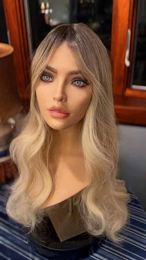 Blonde Beauty Wig Long Wavy Golden Blonde Lace Front Synthetic Hair Wig LF119 main image 4