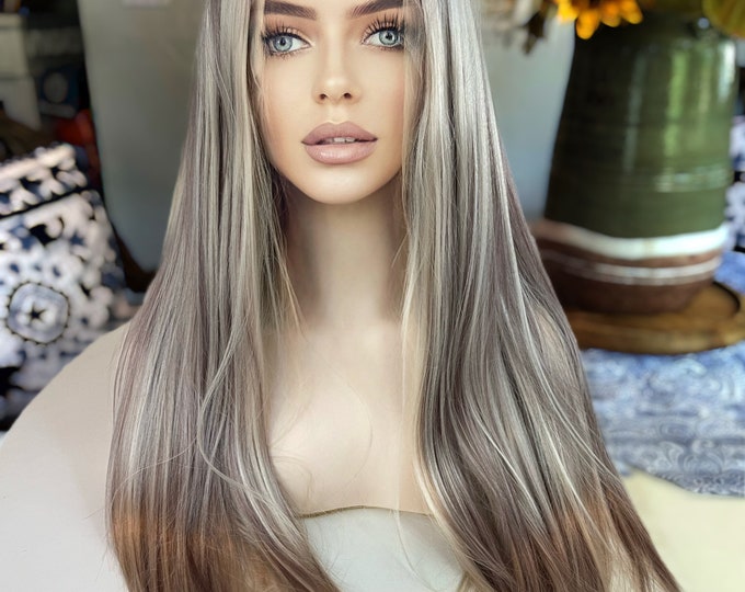 On Hold for Karen Nila Highlights Lace Front Wig Beige Blonde Ash