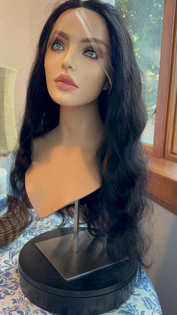 Lydia 100% Remy Human Hair Frontal Wig Black Custom Human  display picture 1