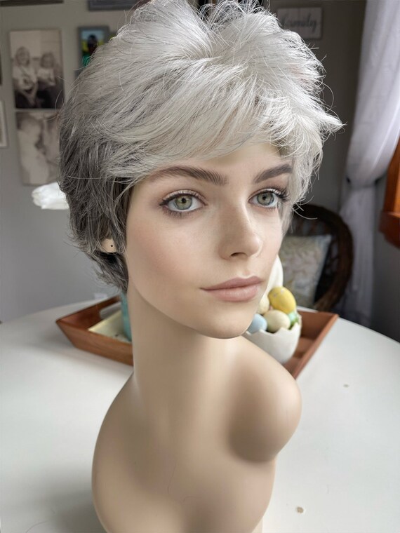 Laney White Wig Gray Golden Girls Wig White Wig Short Salt and Etsy
