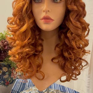 Wessex Wig Bold Ginger Red Auburn Wig Long Wig Corkscrew Curls Wave Curl Hair Loss Everyday Drag Showgirl Burlesque Hair