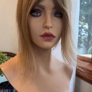 Babette Light Density Topper 100% Human Hair Topper Wig Natural Dark Blonde Silk Top Parting Topper for Clip In Bangs Topper