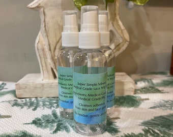 Super Simple Solvent Medical Grade Adhesive Remover Lace Front Wig Cleaner Remove Oil Dirt and Residue Pre Wash Spray Cleans Stinky Wigs