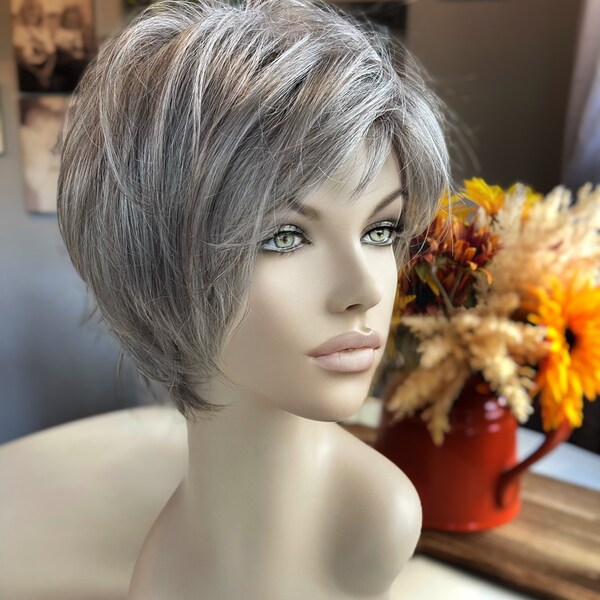 Wigs Salt and Pepper Etsy