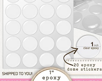 1 inch Epoxy Dome Stickers 20 Count