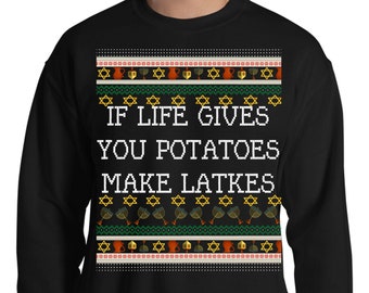 Lustiges Chanukka Latkes jüdischen Feiertag Sweatshirt, T-Shirt, Hoodie