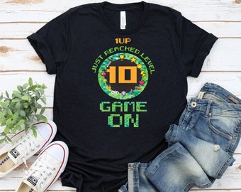 Level 10 Unlocked Gamer Birthday Shirt, 10th Birthday Boy