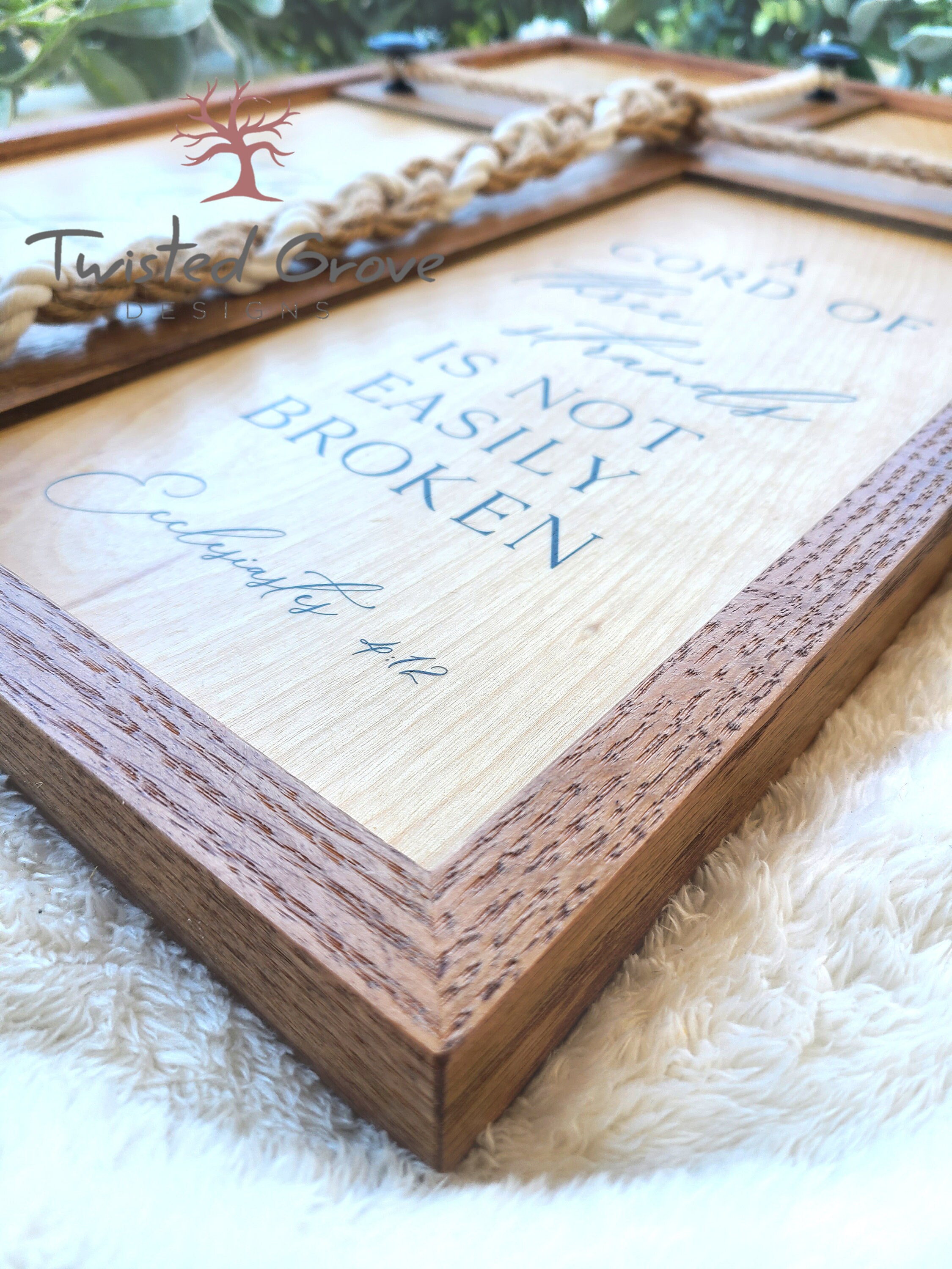 Unity Cords Sign A Cord of Three Strands Unity Ceremony Braided Cord Cross Sign With ...