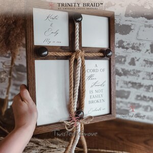 Custom Unity Ceremony Sign - Personalized Trinity Braid -elegant ...
