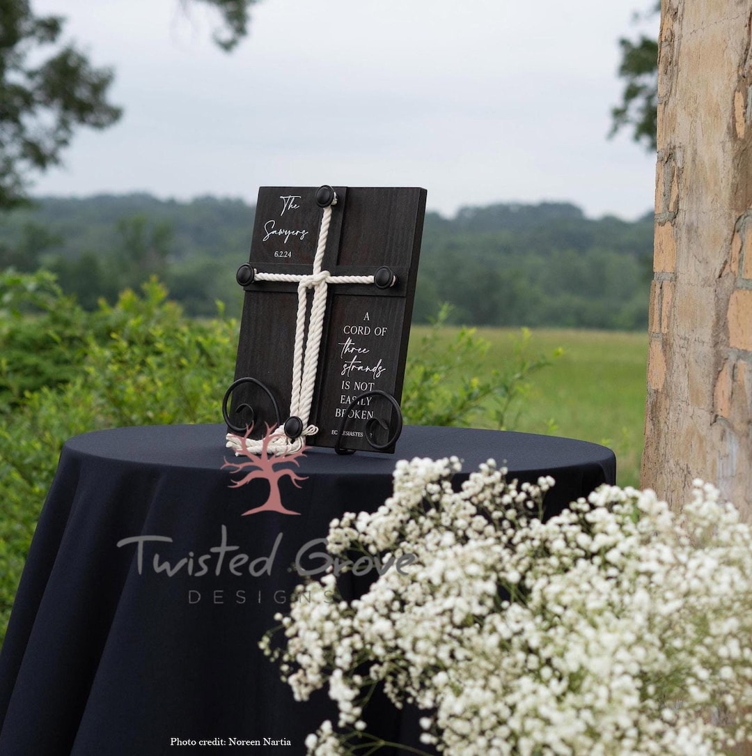 Personalized Unity Sign, Custom Trinity Braid Cross Decor Wedding ...