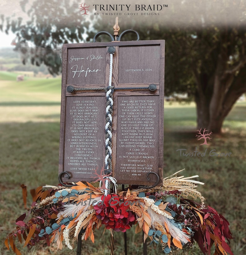 Personalized Trinity Braid -custom Cord of Three Strands - Unity Sign ...