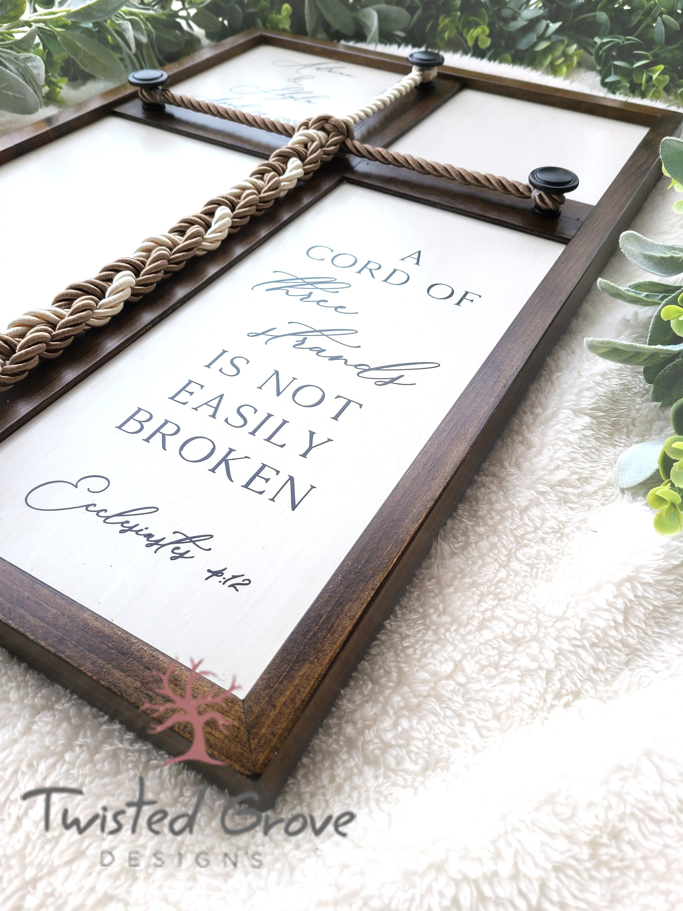 Unity Cords Sign A Cord of Three Strands Unity Ceremony Cord Cross Sign With - Etsy
