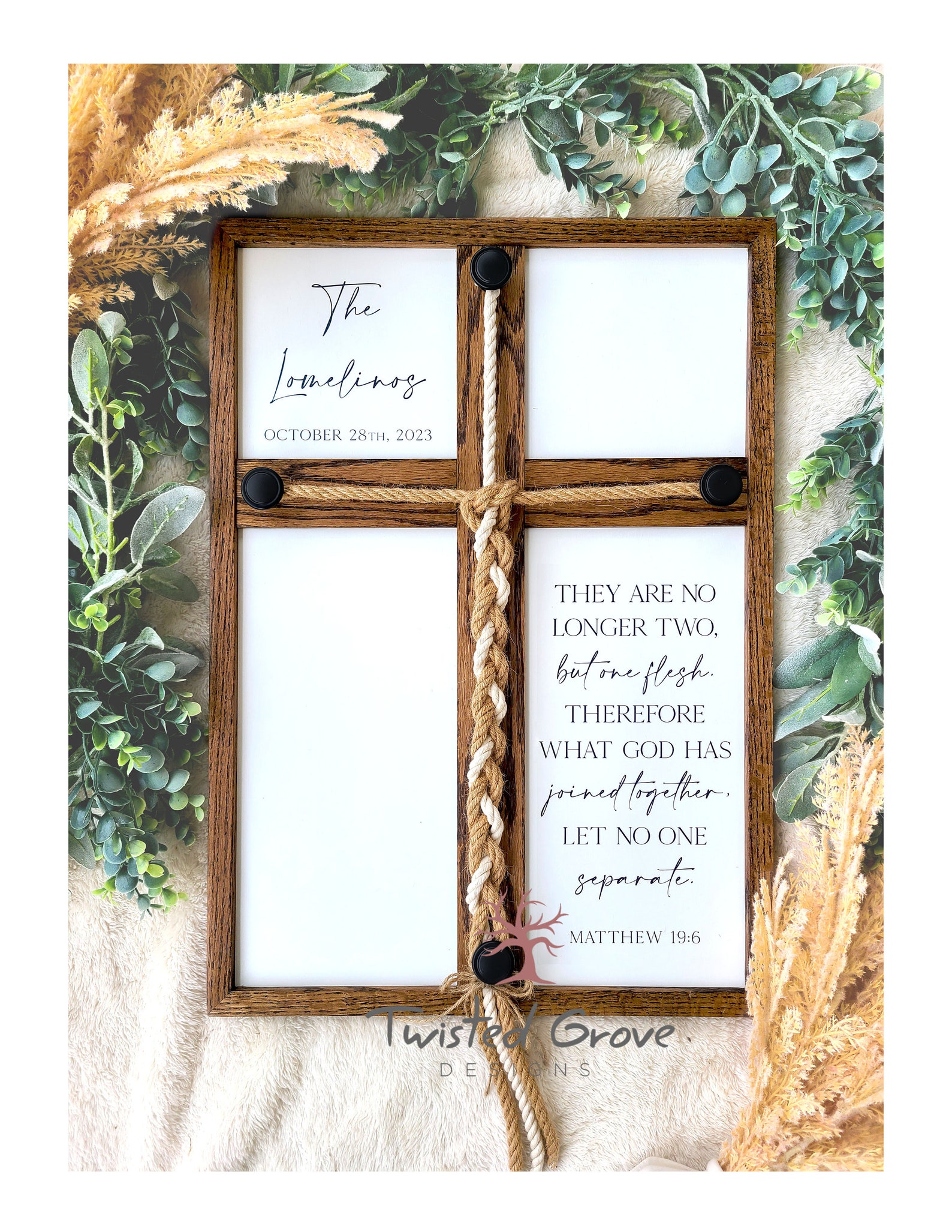 Matthew 19:6 What God Has Joined Together Unity Ceremony Braided Cord ...