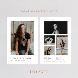 Comp Card Template - Modeling Comp Card - Fashion Comp Card - Zed Card ...