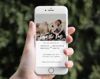 Electronic Save the Date - Electronic Invitation - iPhone Invitation - Smartphone Invite - Digital invitation