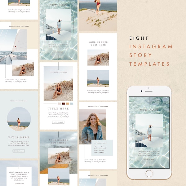 Instagram Story Template - Travel Inspired - Story Template - Photoshop Template - Insta Stories - Marketing Board