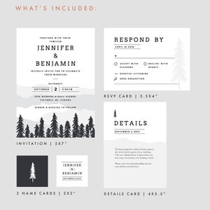 Mountain Wedding Invitation Smoky Mountains Forest Invitation Trending Now Mountain Invitation Best Selling Items image 5