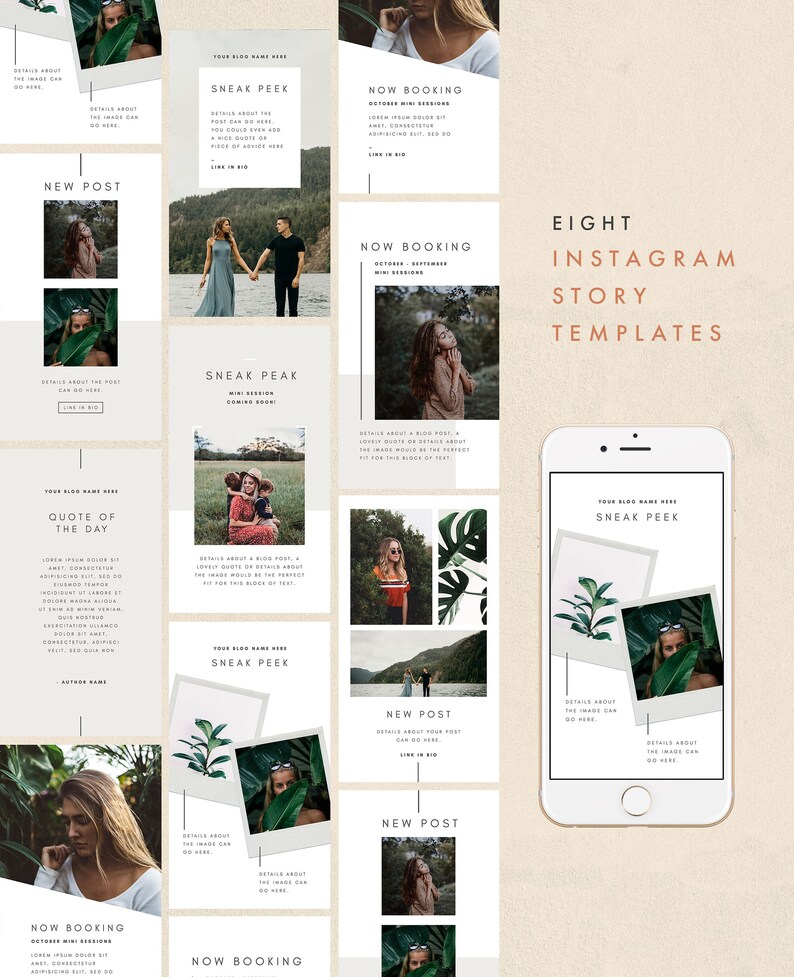 Minimal Instagram Story Template Modern Story Template - Etsy