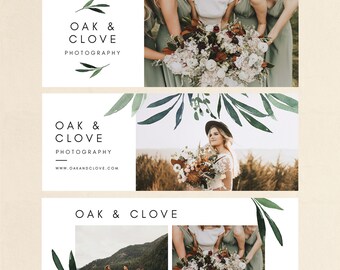 Greenery Facebook Cover Template - Facebook Banner - Facebook Timeline Cover Template - Facebook Template - PSD Template