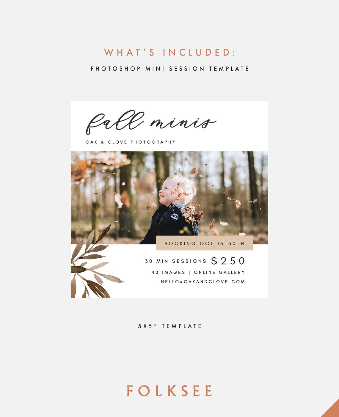 Fall Mini Session Template - Mini Session Template - Fall - Autumn ...