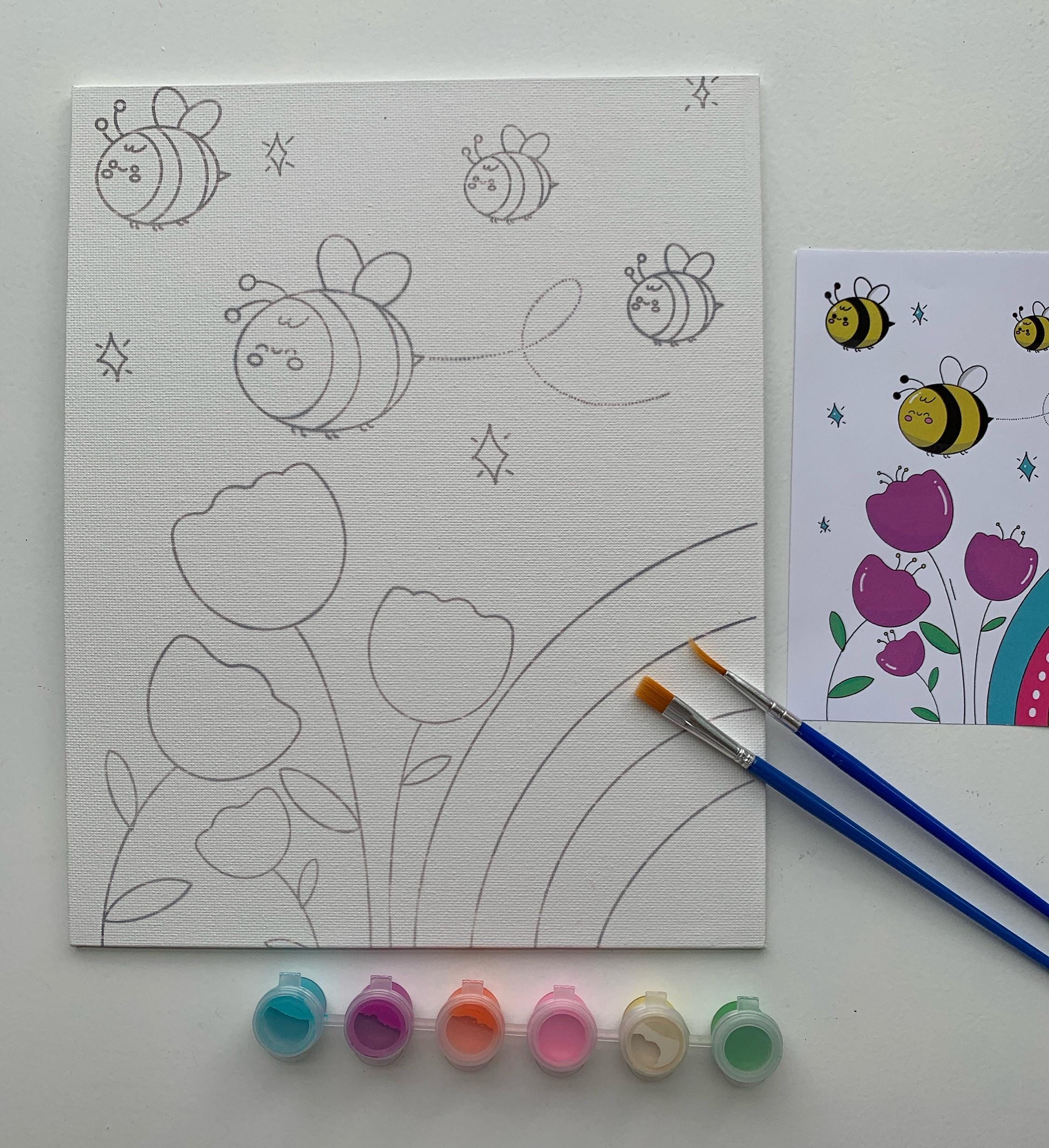 Bee Painting Kit + Virtue Guide | Kids Art Party | Paint Your Own ...