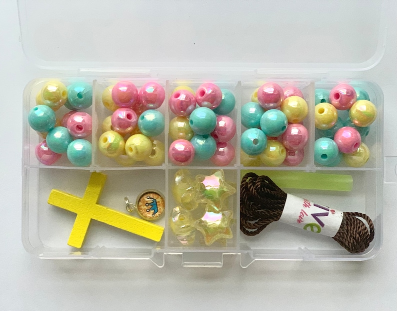 Star Rosary Making Kit, DIY Rosary, Craft Kit, First Communion, Make