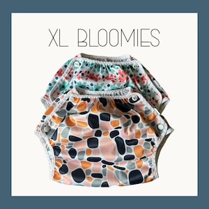 XL Bloomies Nappy Wrap, Cloth Nappy, Reusbale Nappy, Handmade Nappy, Nappy Cover, PUL Wrap