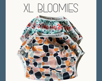 XL Bloomies Nappy Wrap, Cloth Nappy, Reusbale Nappy, Handmade Nappy, Nappy Cover, PUL Wrap