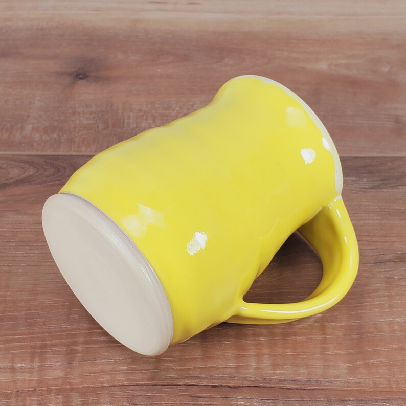 Yellow Coffee Mug Yellow Coffee Cup Pottery Coffee Mug Etsy