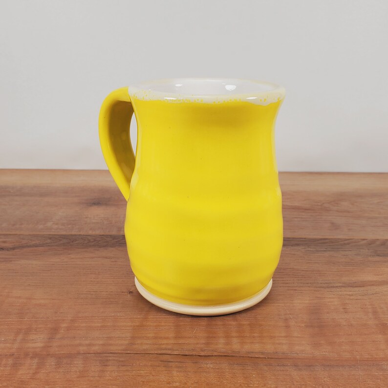 Yellow Coffee Mug Yellow Coffee Cup Pottery Coffee Mug Etsy