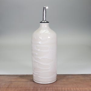 Handmade Ceramic Olive Oil Dispenser: Rustic Kitchen Decor, 20oz