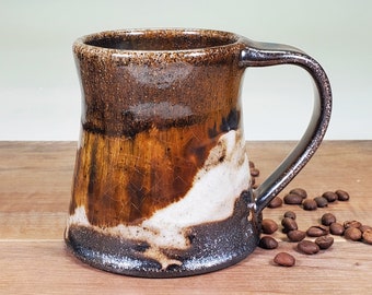 Tankard, Coffee Mug, Handmade Coffee Cup, Wood Fired Pottery