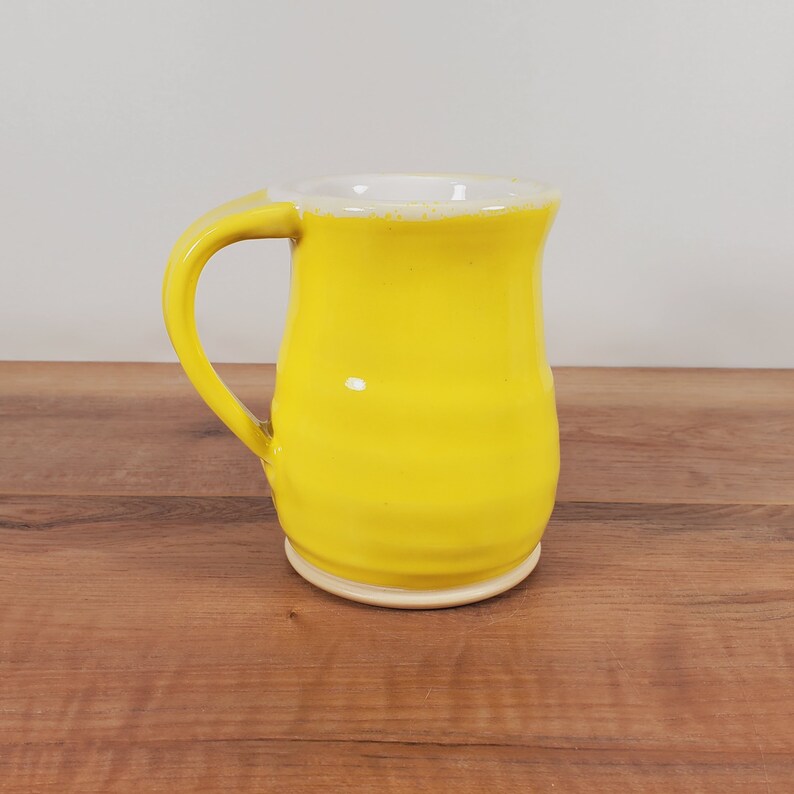 Yellow Coffee Mug Yellow Coffee Cup Pottery Coffee Mug Etsy