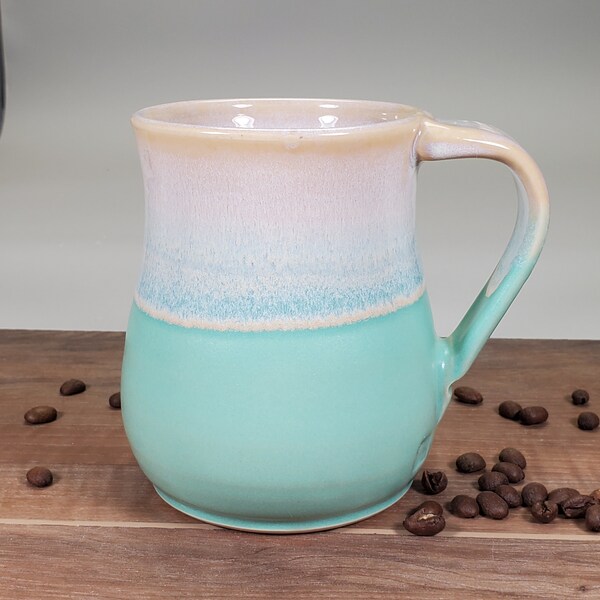 Seafoam, Seafoam Green, Seafoam Decor, Coffee Mug Pottery, Ceramic Coffee Mug, Pottery Mugs, Green Tea Cup, Green Tea Mug, Stoneware