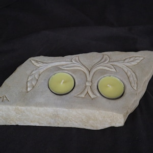 Candleholder, handmade marble candleholder, Vintage marble sculpture, stone sculpture, Greek Sculpture, Romantic gifts, Outdoor sculpture