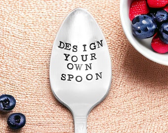 Design Your Own Spoon vintage silverplate spoon, customized, personalized gift, made for you, Christmas gift, birthday gift