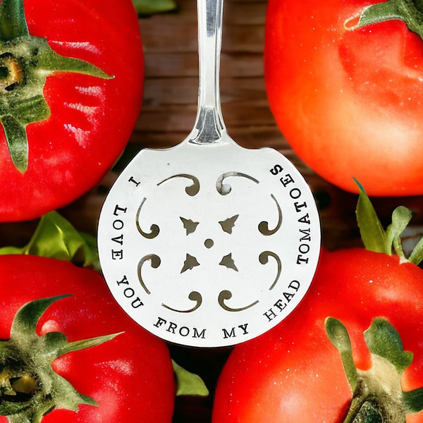 I Love You From My Head Tomatoes vintage tomato server, gift for a gardener, gift for mom, caprese salad server, Christmas gift