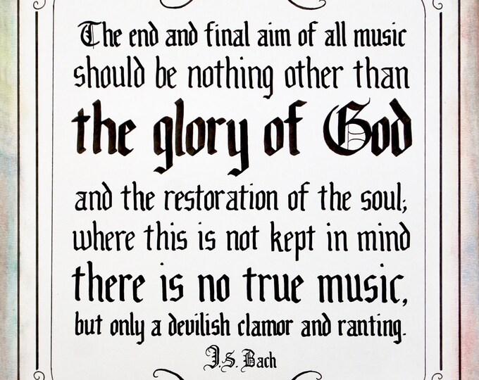 Bach Music Quote - Etsy