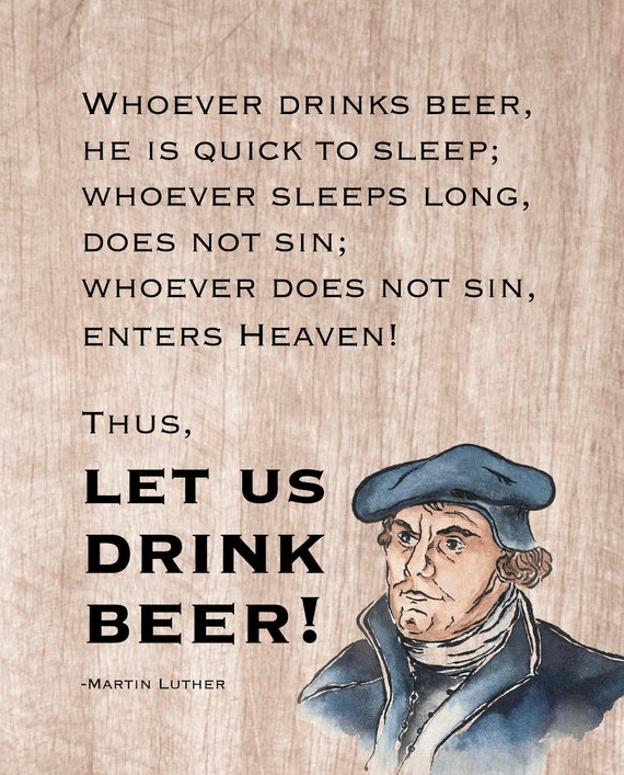 Martin Luther Beer Quote Luther Beer Quote | Etsy Denmark