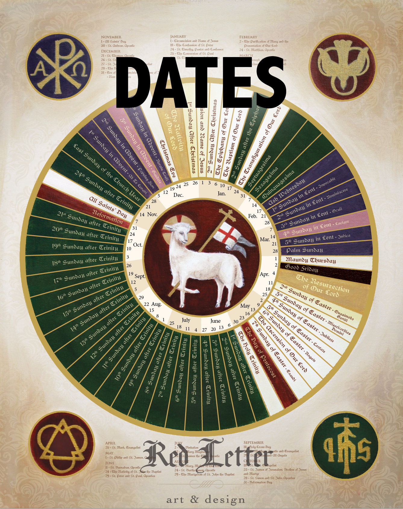 Lutheran ONE YEAR Lectionary Liturgical Calendar Etsy