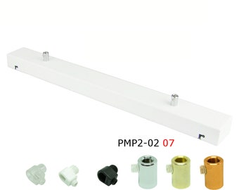 Hvid rektangel baldakin 50cm 2-5 porte Metal Loft Rose til vedhængslampe Rektangulær loftsplade Multi lampeholder Belysningstilbehør