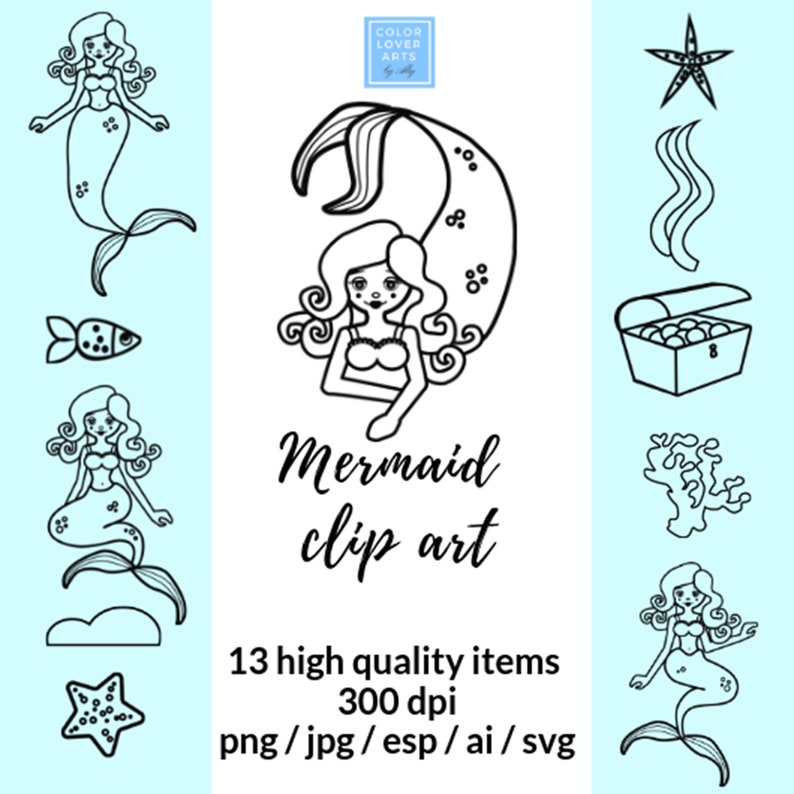 Colorful Mermaids Mermaid Silhouette Printable Mermaid Sticker Mermaid Set Vector Mermaids Mermaid Sticker Mermaid Svg Mermaid Clipart Clip Art Art Collectibles Kromasol Com