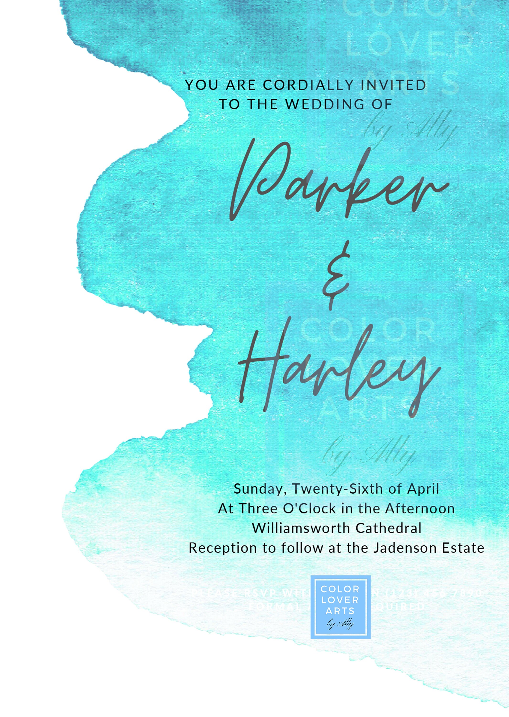 Turquoise Watercolor Clip Art Set Watercolor Splashes Clipart Etsy