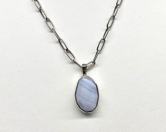 Blue Lace Agate Pendant