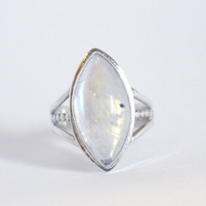 Moonstone Marquise Ring