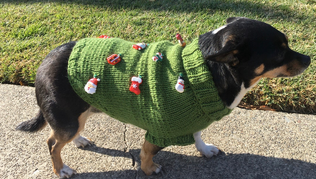 Christmas Minitree Dog Sweater Etsy