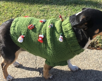 Christmas Mini-Tree Dog Sweater