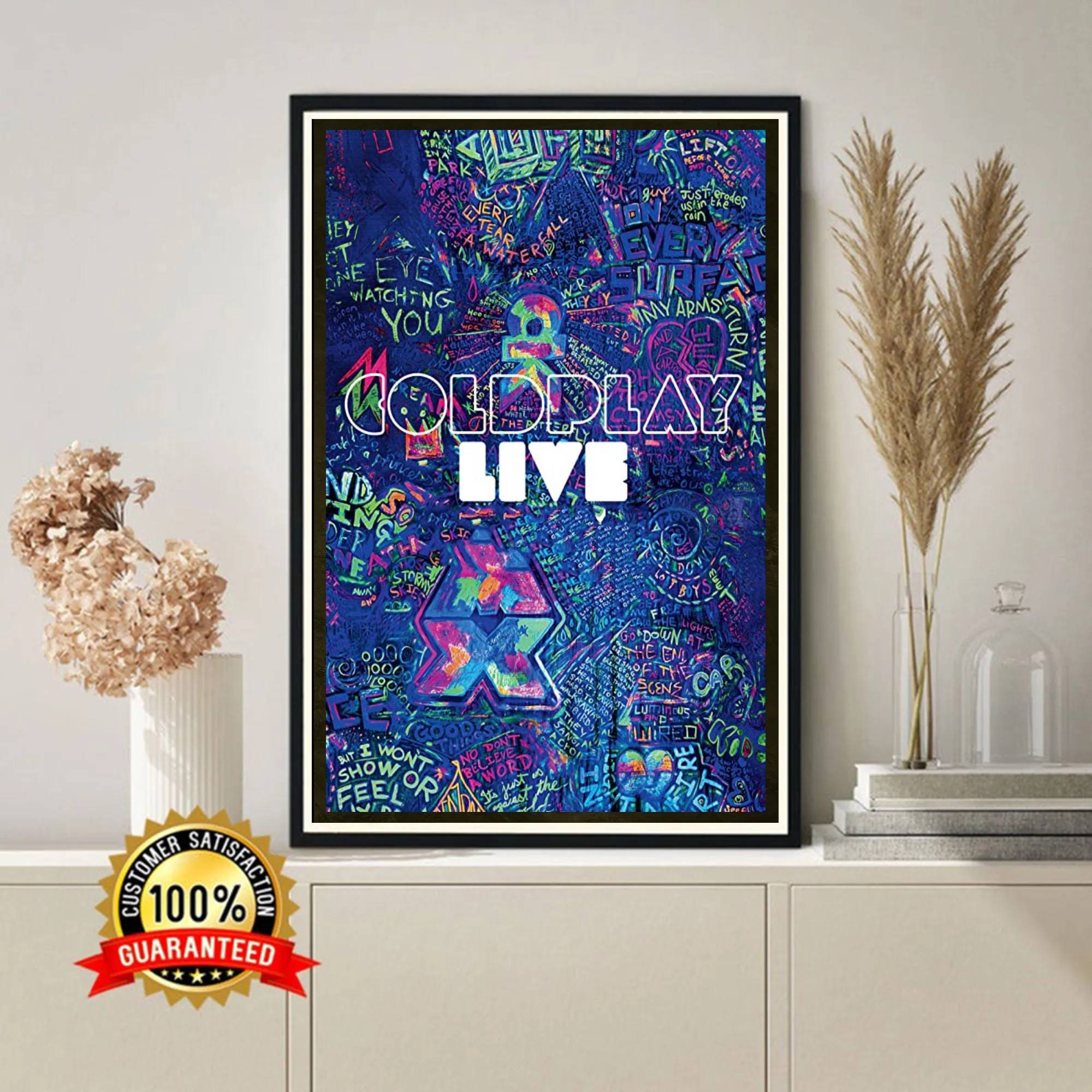 Discover Coldplay Rock Band Vintage Album Cover Poster